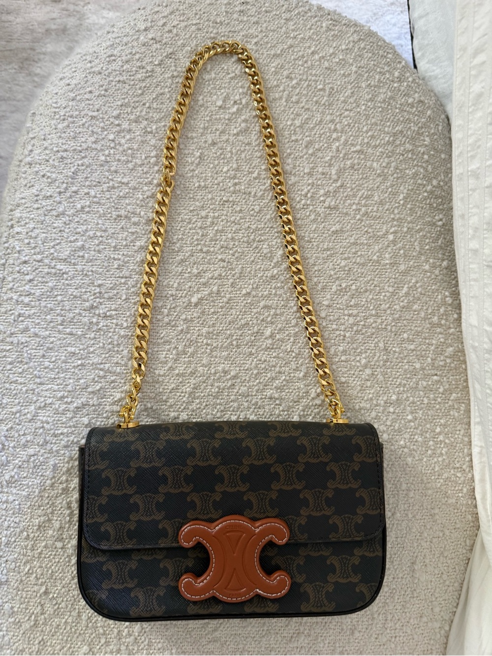 Celine Triomphe Chain Flap Bag